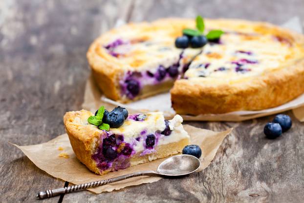 Cheesecake,With,Blueberry,And,Mint.,Summer,Dessert
