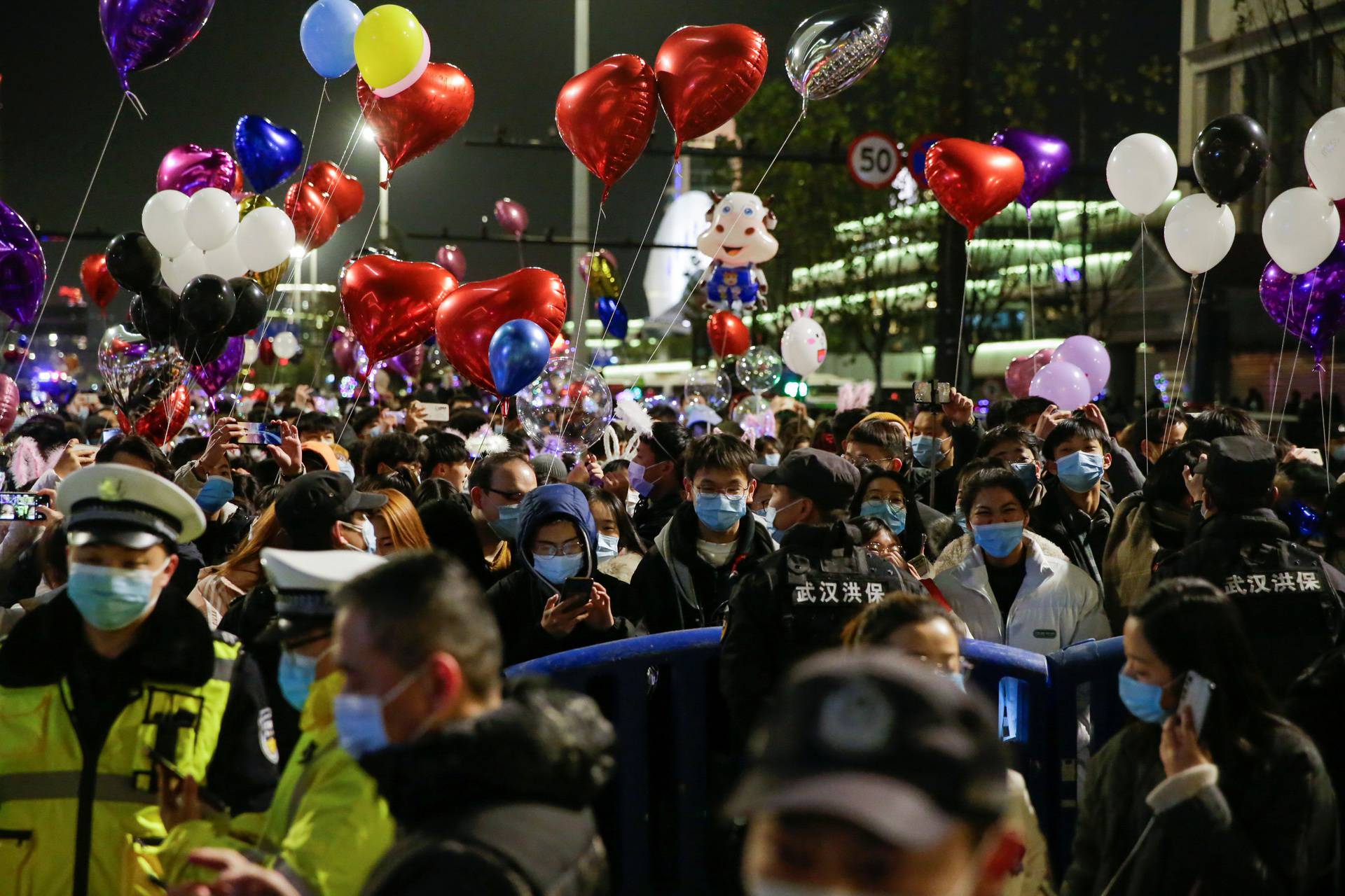 New Year's Eve celebrations in Wuhan