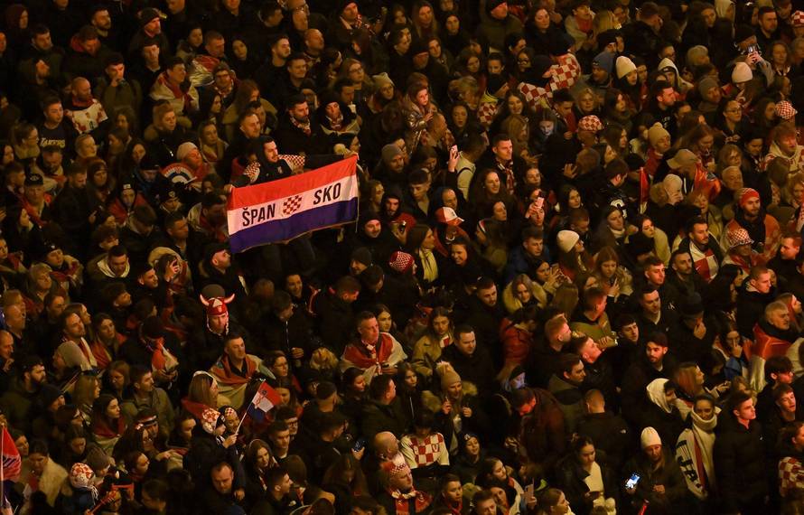 Zagreb: Doček brončanih rukometaša, pogled iz zraka 