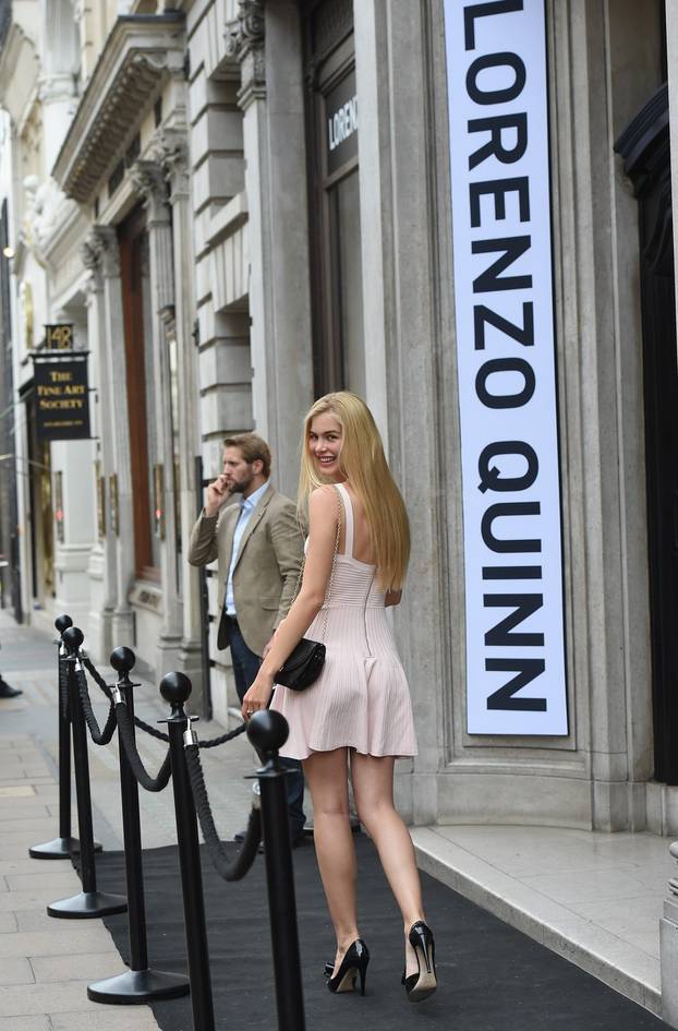 Brazilian Model Kat Torres Seen At Lorenzo Quinn Exhibition At The Halcyon Gallery In London