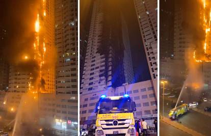 VIDEO Buktinja u Emiratima: Ogroman požar guta neboder u Ajmanu. Isti je već gorio i 2016.