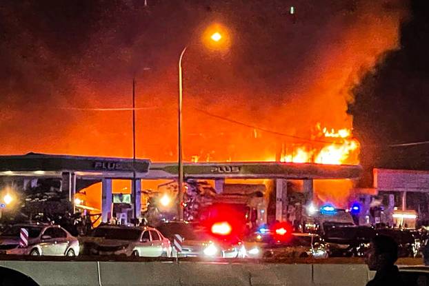 Blast damages filling station in Makhachkala