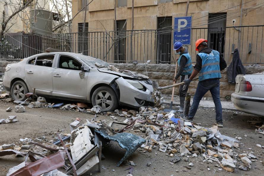 Aftermath of an Israeli strike, in Beirut