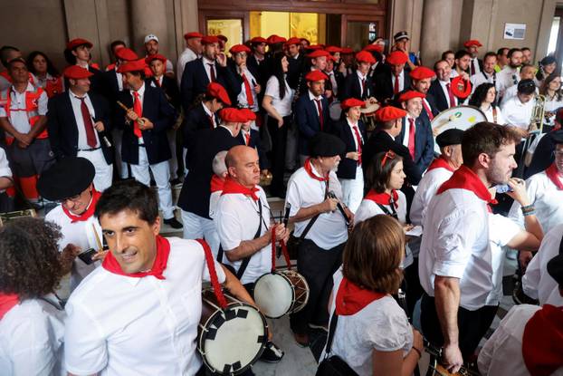 San Fermin festival (Chupinazo) in Pamplona