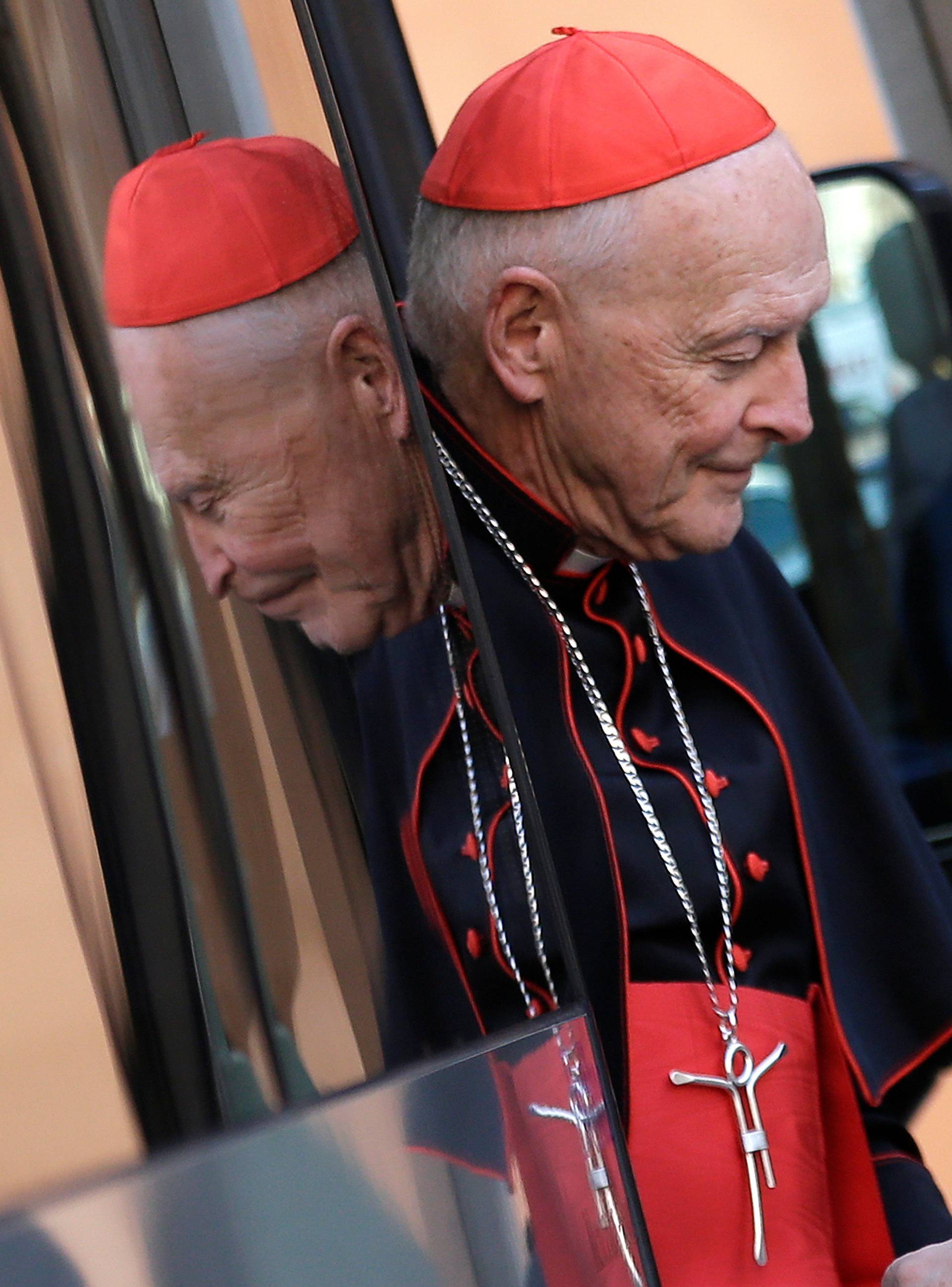FILE PHOTO: U.S. Cardinal McCarrick arrives for a meeting at the Synod Hall in the Vatican