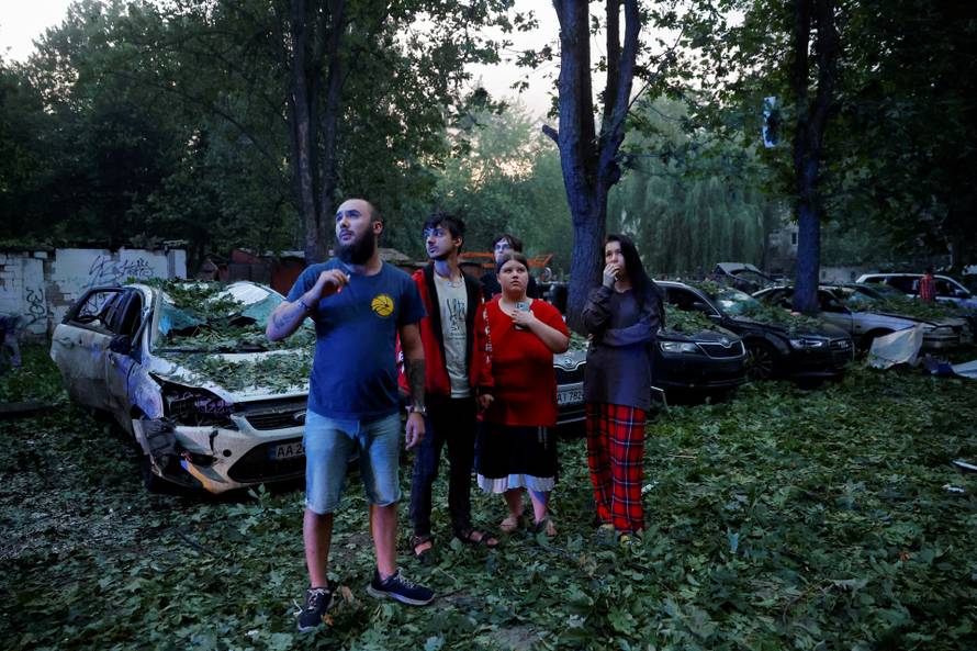 Aftermath of Russian drone and missile attacks in Kyiv
