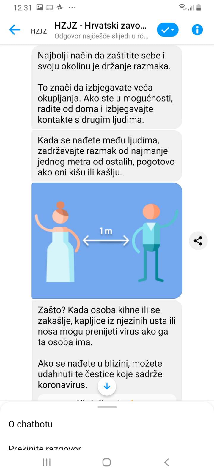 HZJZ ima virtualnog asistenta koji odgovara na sve o virusu