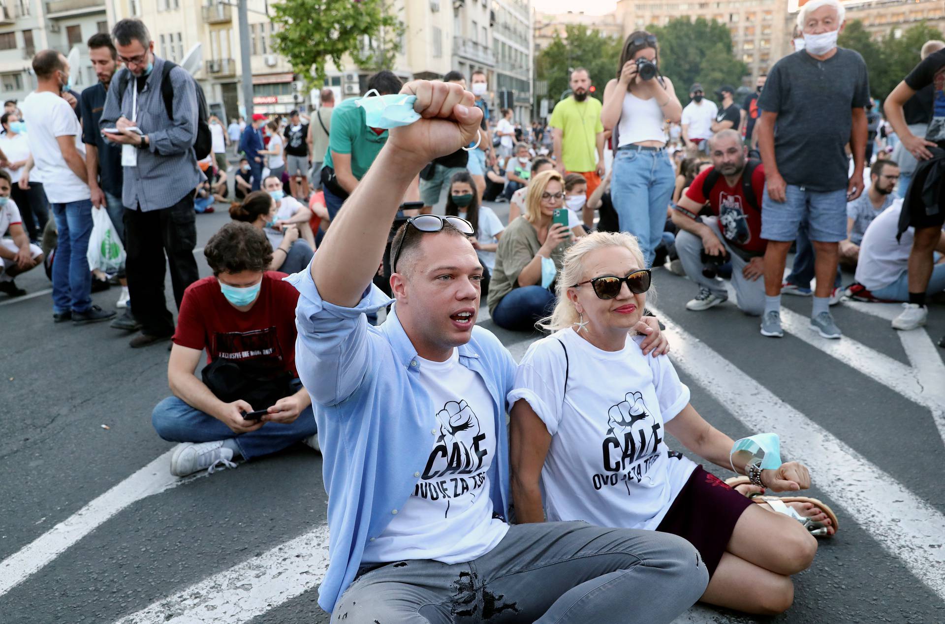 Protests amid the spread of the coronavirus disease (COVID-19) in Belgrade