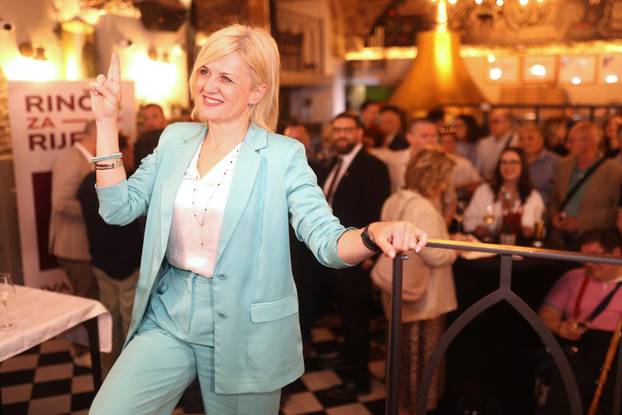 Rijeka: Doček izbornih rezultata u stožeru Ive Rinčić