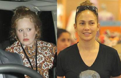 J. Lo i Adele bez šminke: Koja vam je više neprepoznatljiva?