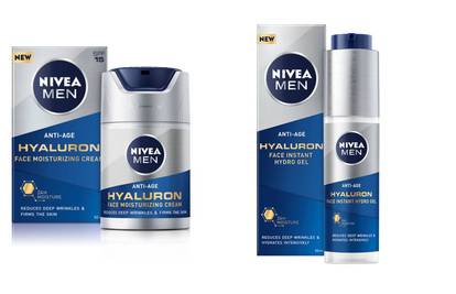 Trenutno razbudite umornu kožu uz NIVEA MEN Hyaluron Active age proizvode