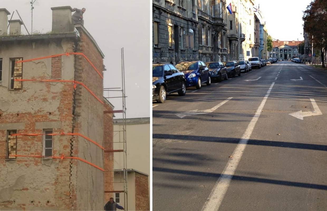 Ovo je zgrada u centru Zagreba, zid od rušenja čuvaju sajle: 'Pa tu ispred je vrtić. Bez riječi sam'