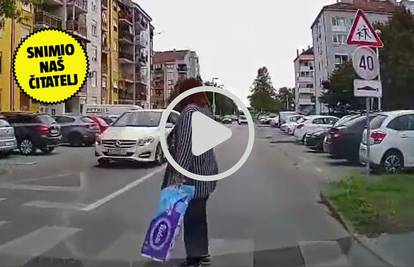 Šokantan video iz Zagreba! Divljak skoro pregazio ženu na pješačkom! Policija ima snimku