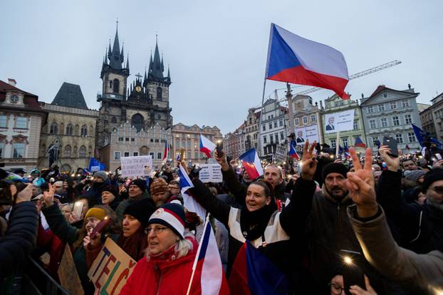 A demonstration in support of Czech President called "We stand for our President" in Prague