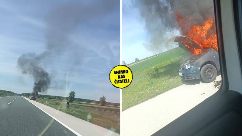 FOTO Izgorio automobil na A3