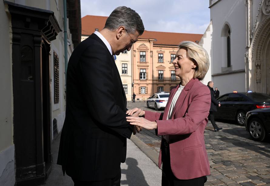 Zagreb: Sastanak predsjednika Vlade Andreja Plenkovica s predsjednicom Europske komisije Ursulom von der Leyen