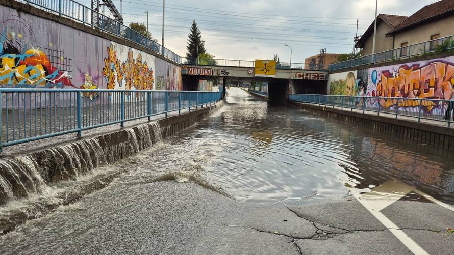 VIDEO Jako nevrijeme potopilo Slavonski Brod, vjetar rušio stabla. Grom zapalio pušnicu