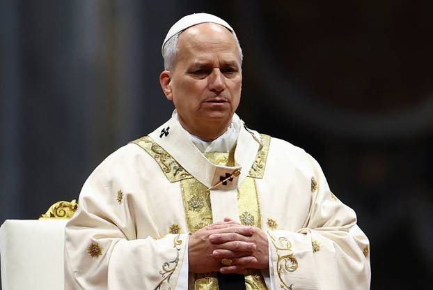 Pope Leo XIV leads the Chrism Mass in St. Peter's Basilica at the Vatican