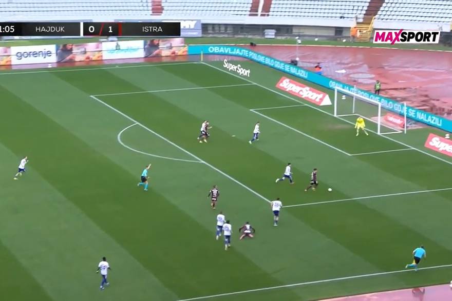 Golovi na utakmici Hajduk - Istra