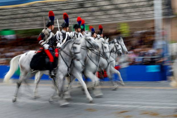 Military parade on the Republic Day in Rome