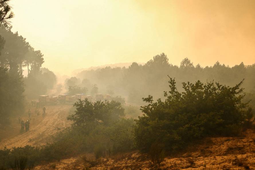 Wildfire in Lege-Cap-Ferret