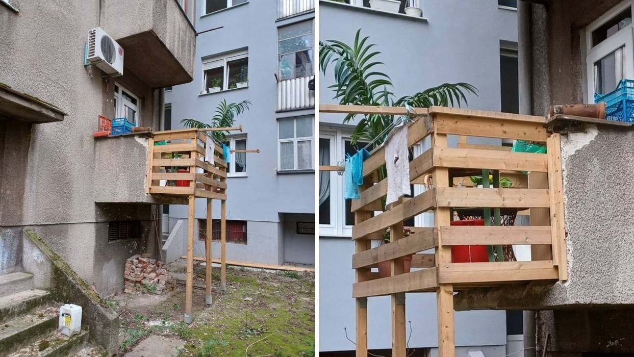 Stavi drvo i dobro je': Ovo je drveni balkon iz Zagreba koji je zapalio društvene mreže | 24sata