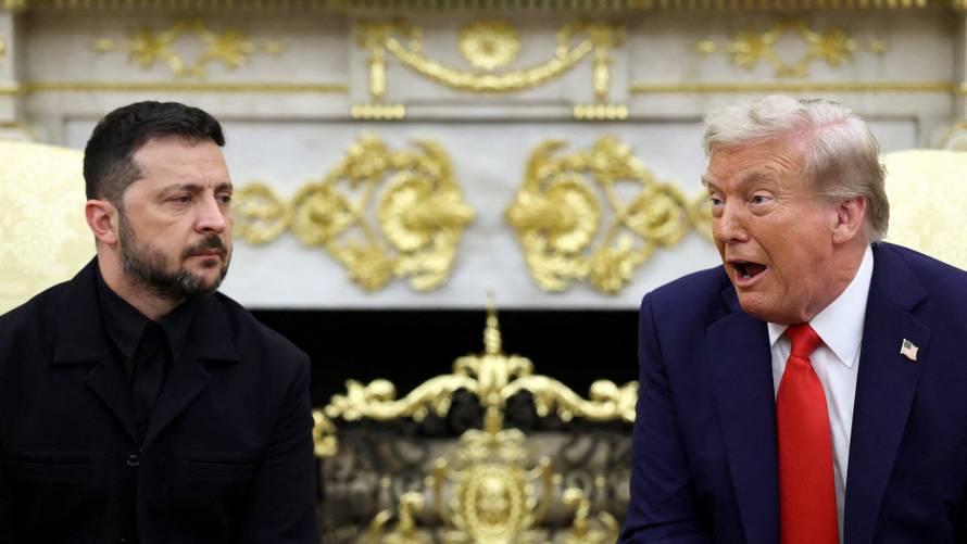 U.S. President Trump meets with Ukrainian President Zelenskiy and European leaders, in Washington, D.C.