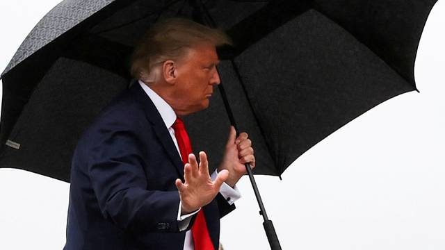 U.S. President Trump departs Washington for campaign travel to Florida at Joint Base Andrews in Maryland