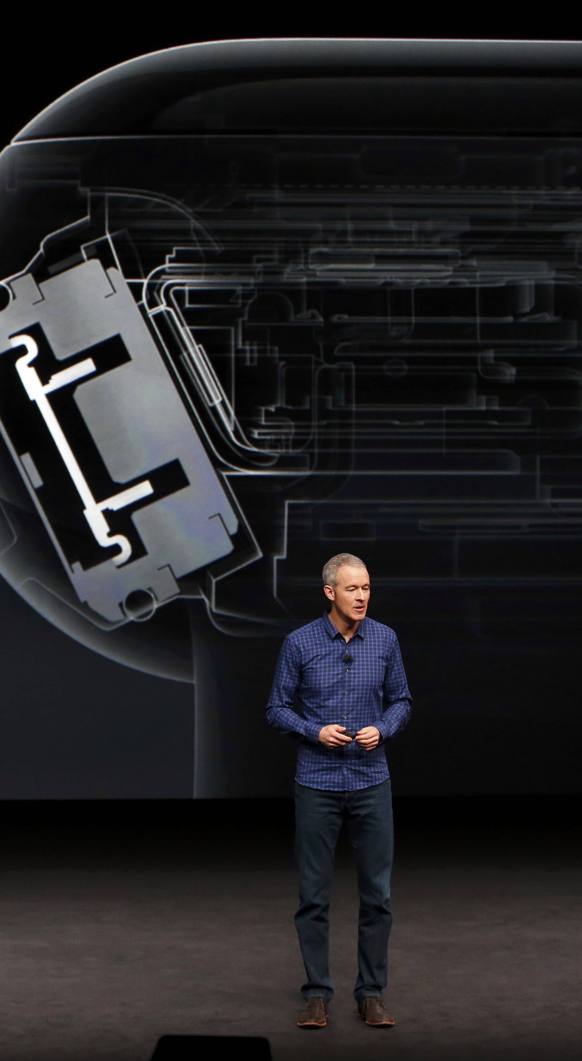 Jeff Williams discusses the Apple Watch during an Apple media event in San Francisco