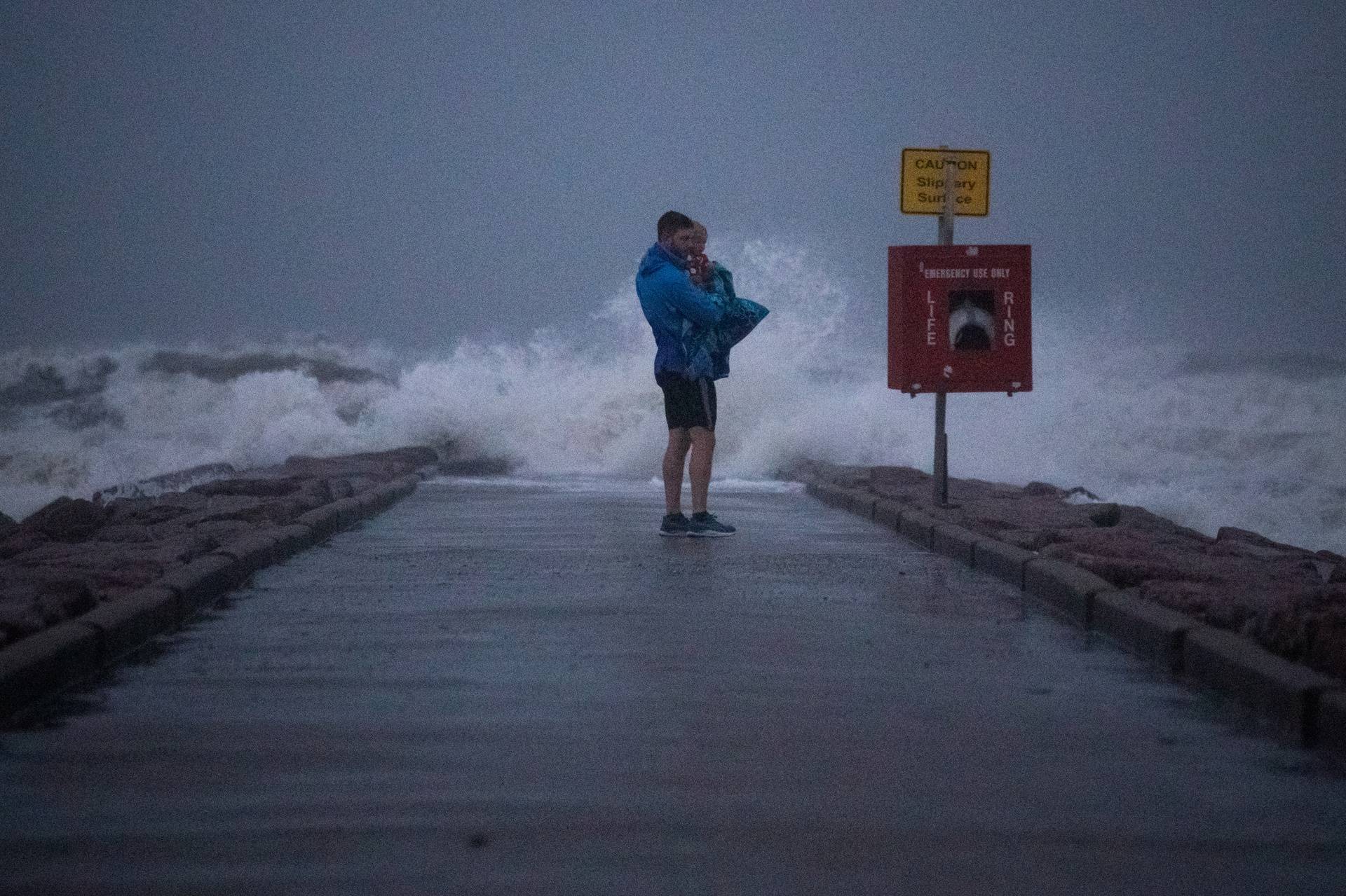 Tropical Storm Nicholas in Galveston, Texas