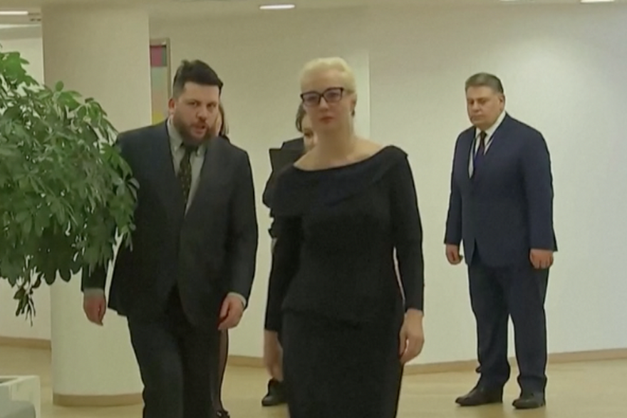 Navalny's widow Yulia meets EU Council President Michel