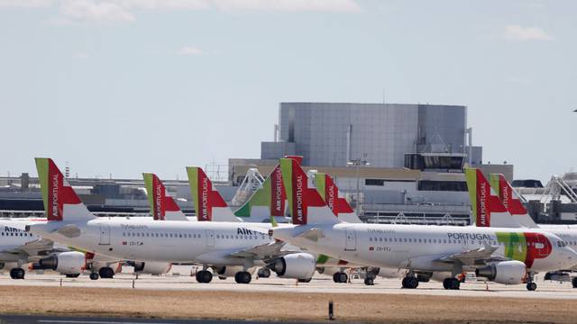 FILE PHOTO: TAP planes are seen at the airport in Lisbon, Portugal