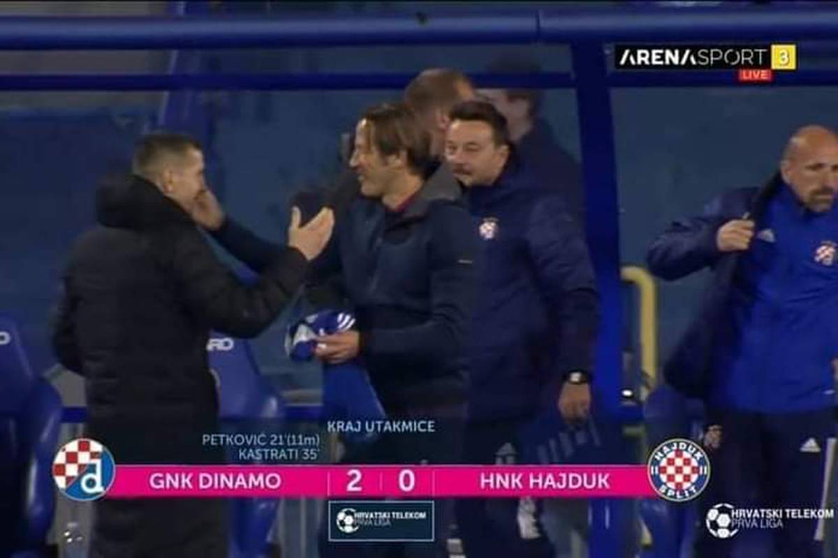 Nesvakidašnja scena: Trener Hajduka na kraju utakmice uzeo dres od Dinamovog Kastratija