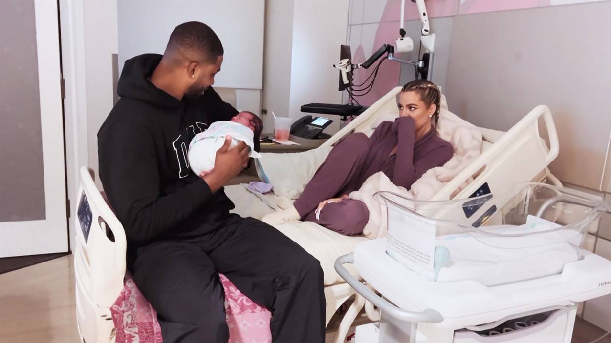 Khloe Kardashian gave fans a look at the surrogate birth of baby No. 2 with Tristan Thompson on the season 2 premiere of 'The Kardashians'