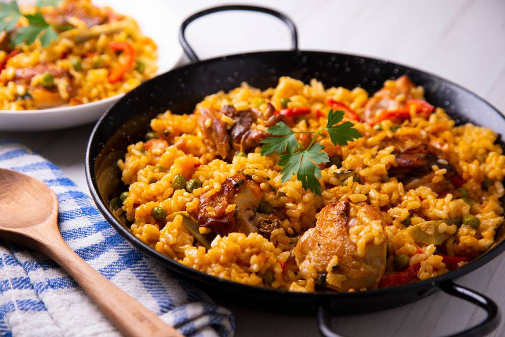 Traditional,Paella,From,A,Restaurant,In,The,Famous,Rambla,De