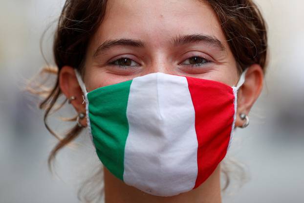 FILE PHOTO: Italians are called to vote on a referendum to sanction a proposed cut in the number of parliamentarians, in Rome