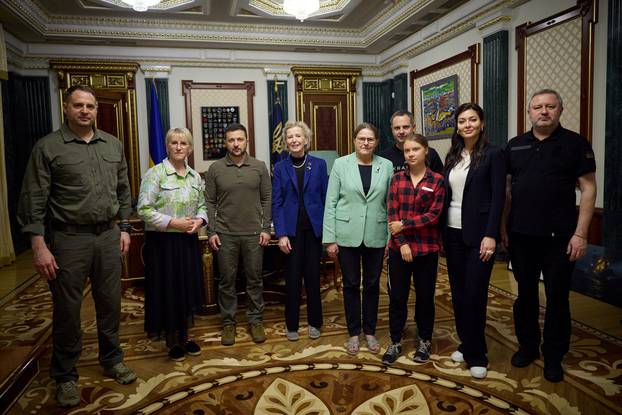 Ukraine's President Zelenskyi meets members of the International Working Group on the Environmental Consequences of War in Kyiv