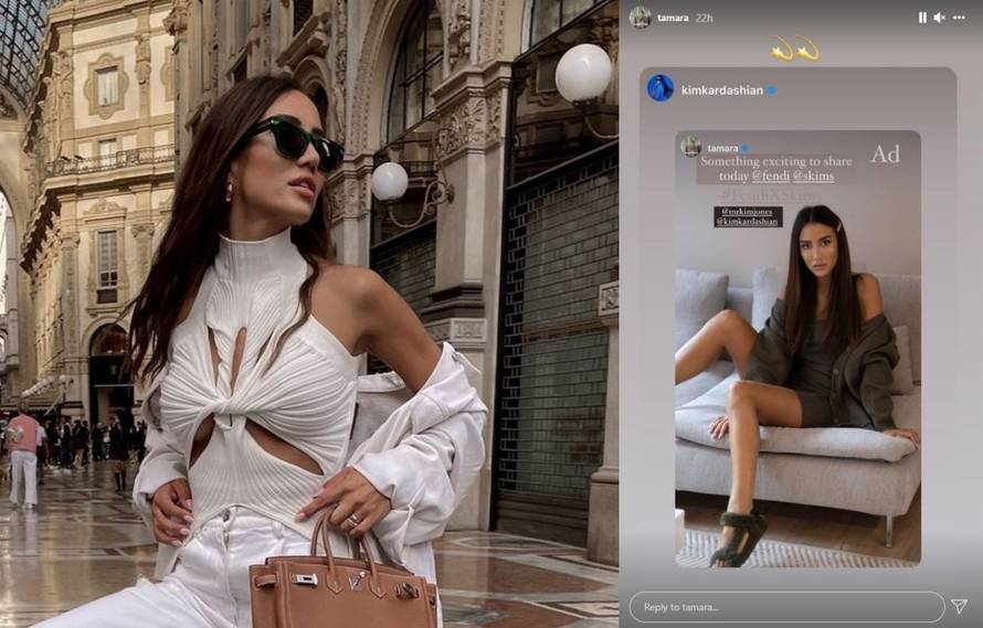 Srpsku influencericu Tamaru na Instagramu promovirala slavna reality zvijezda Kim Kardashian