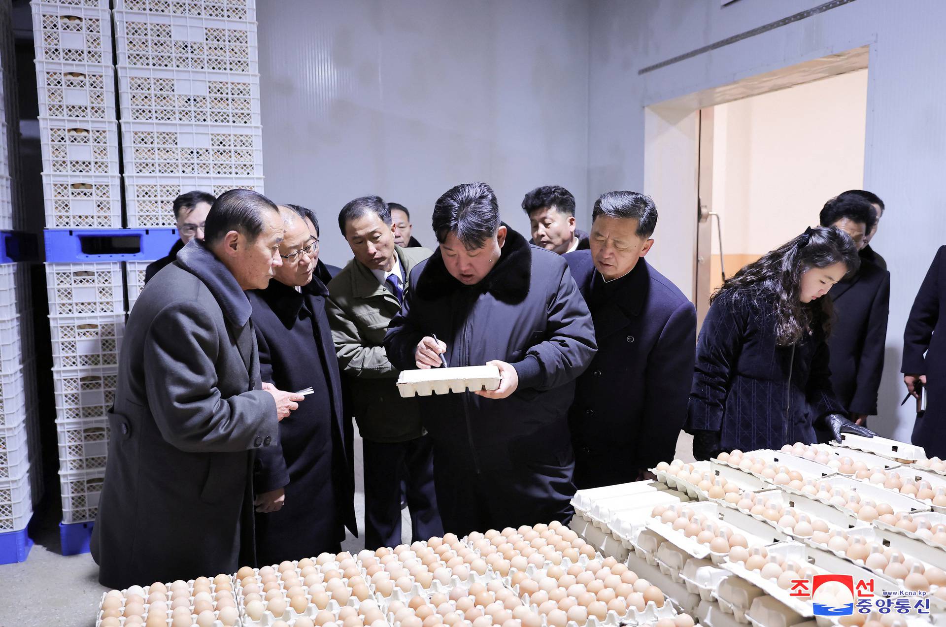 North Korean leader Kim Jong Un visits the Kwangchon Chicken Farm