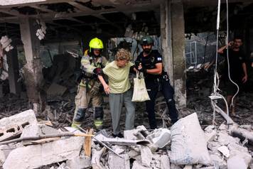 Aftermath of missile attack from Iran on Israel