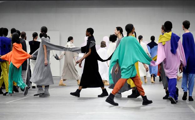 Issey Miyake collection show at Paris Fashion Week