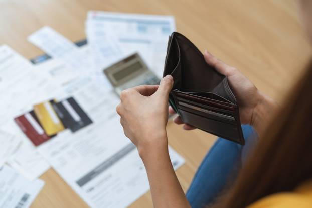 Bankrupt,People,Concept.,Close-up,View,Of,The,Hands,Of,A