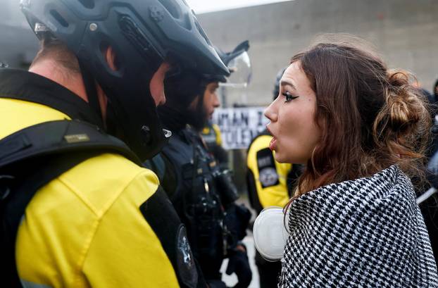 "No Kings" protest, in Portland