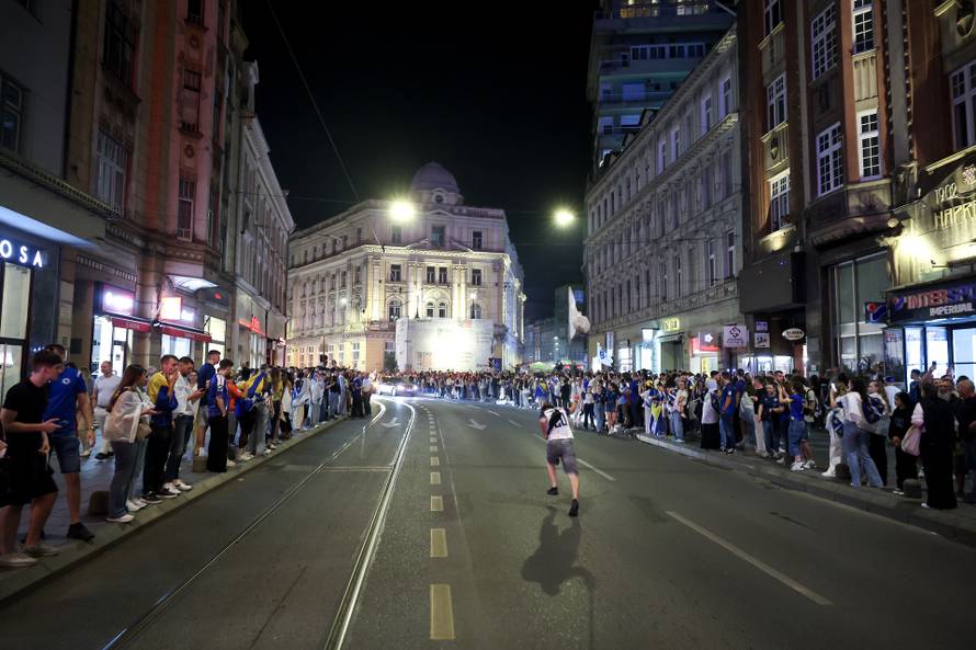Slavlje na ulicama Sarajeva nakon pobjede BiH