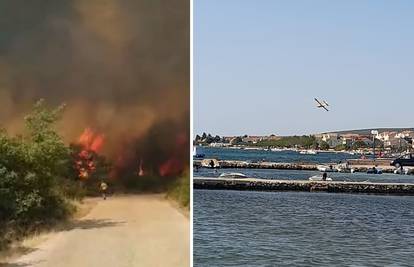 Izbio veliki požar kod Biograda, gasili ga i kanaderi: 'Vatra se brzo širila, kuće su obranjene'
