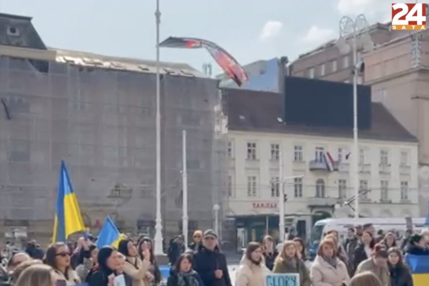 Skup podrške Ukrajincima u Zagrebu