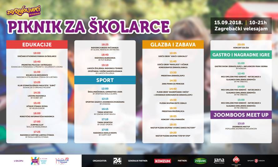 Na najveću proslavu početka škole dolaze i Zdravoljupci
