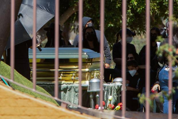 Mourners attend funeral for body believed to be ‘El Mencho’, in Zapopan