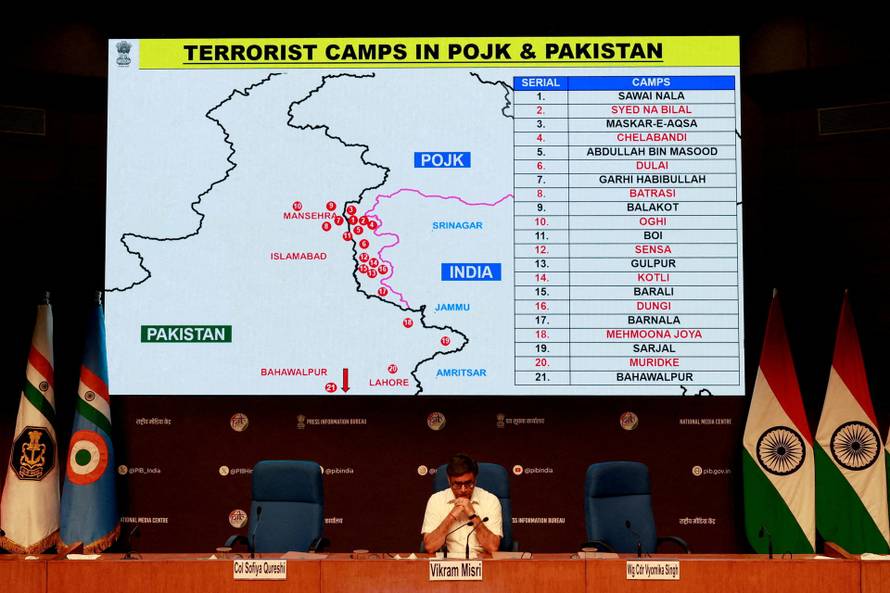 India's Foreign Secretary Vikram Misri holds a press briefing following India's military strikes on Pakistan