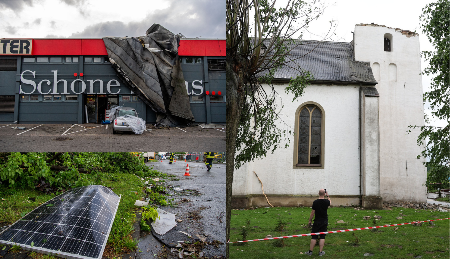 VIDEO Kaos u Njemačkoj: Tri mrtva, 40 ozlijeđenih u strašnoj oluji. Tornado je čupao krovove